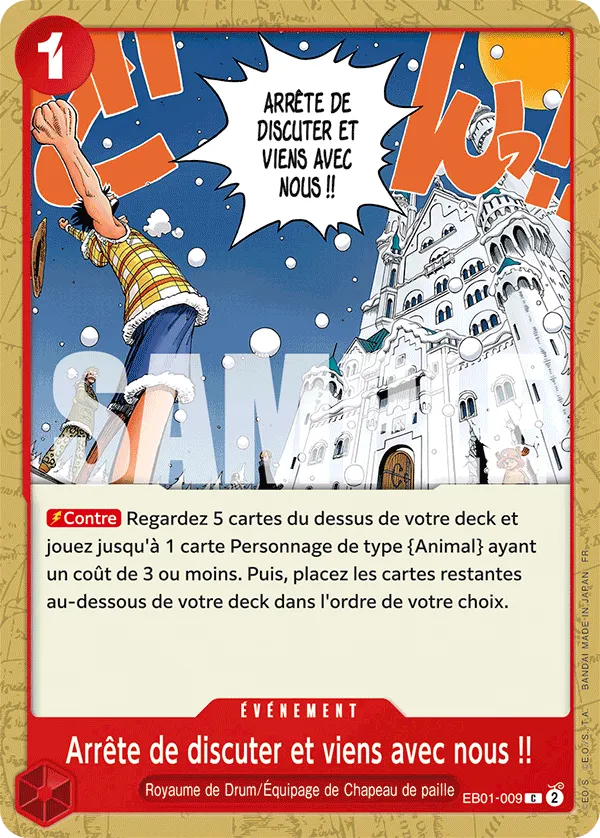 Arrête de discuter et viens avec nous !!