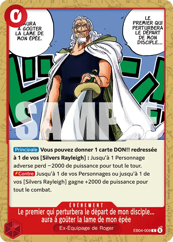 Le premier qui perturbera le départ de mon disciple... aura à goûter la lame de mon épée