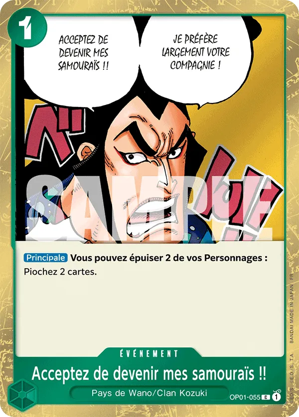 Acceptez de devenir mes samouraïs !!