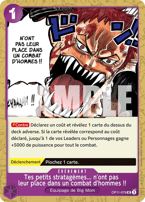 Tes petits stratagèmes... n'ont pas leur place dans un combat d'hommes !!
