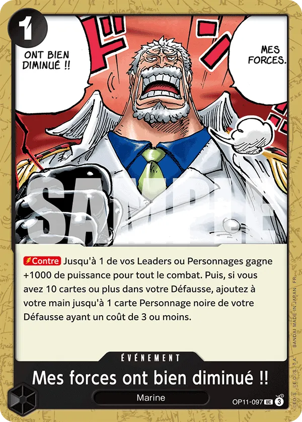 Mes forces ont bien diminué !!