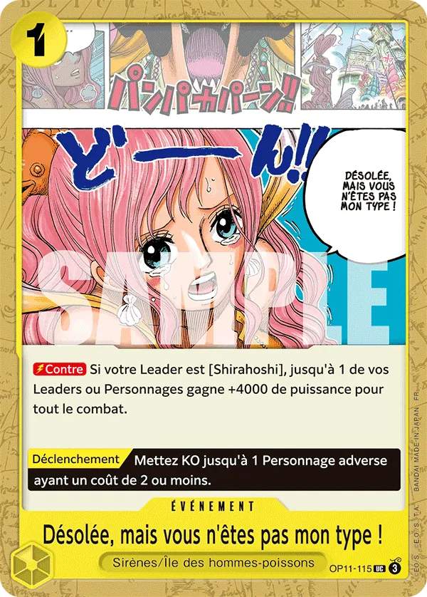 Désolée, mais vous n'êtes pas mon type !