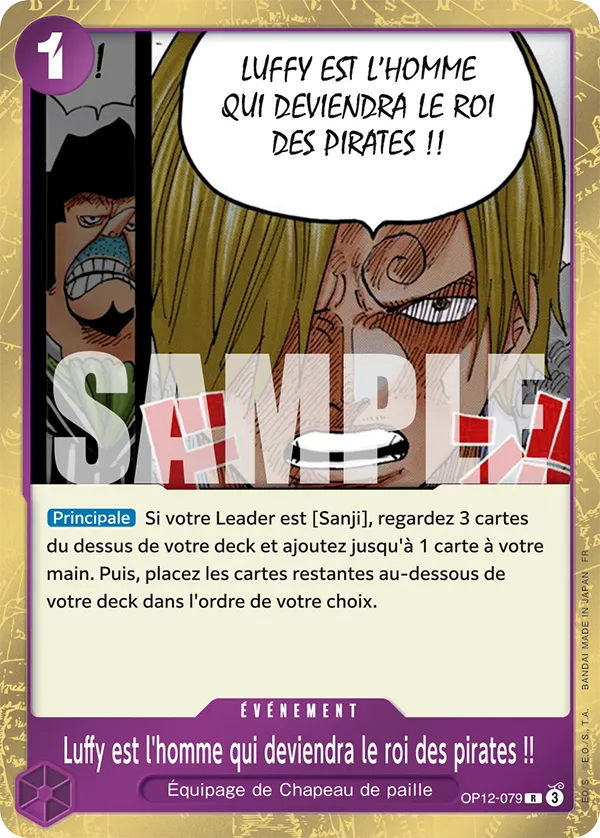 Luffy est l'homme qui deviendra le roi des pirates !!