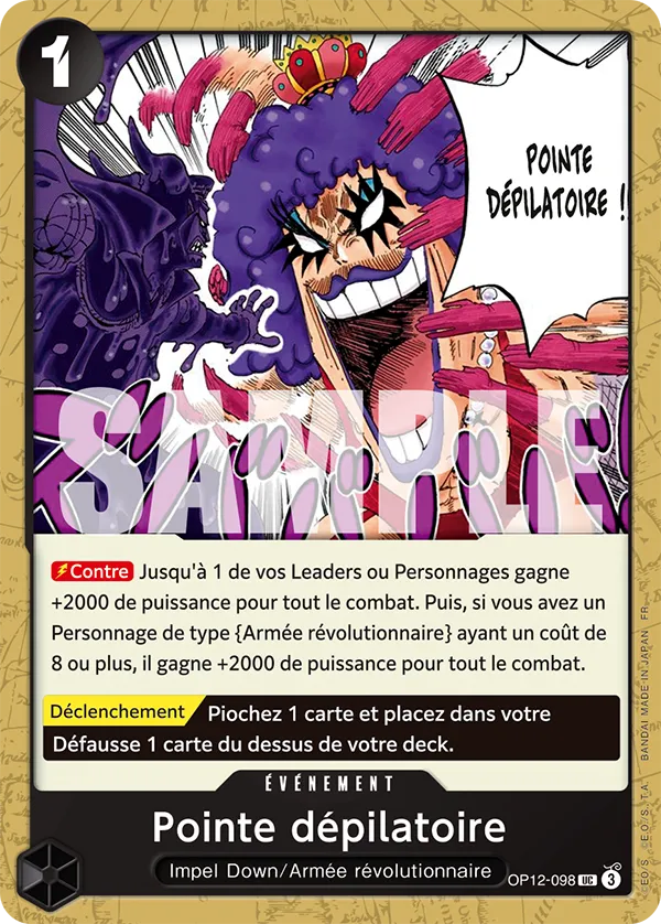 Pointe dépilatoire