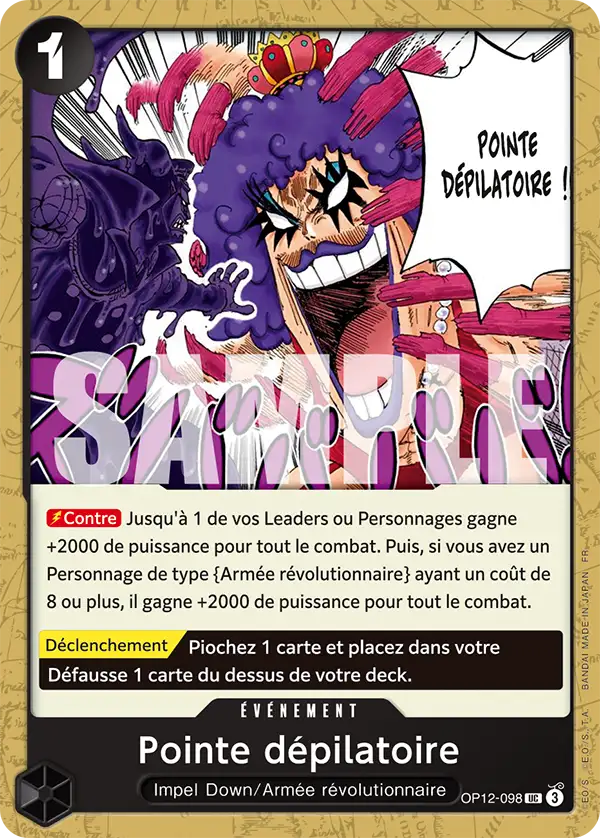 Pointe dépilatoire