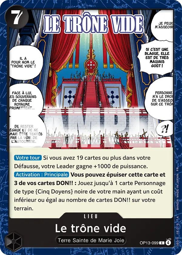 Le trône vide