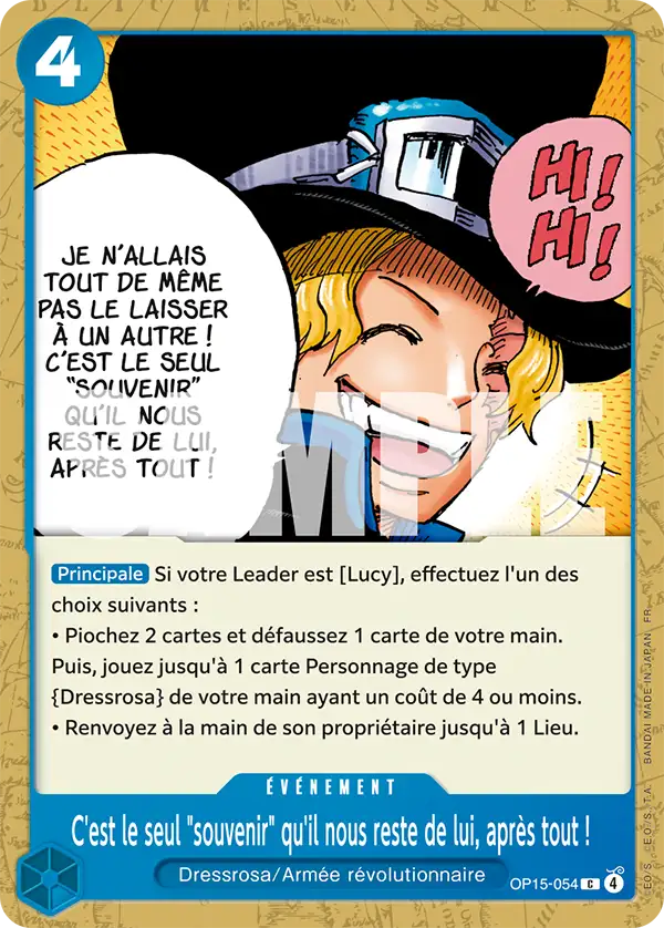 C'est le seul "souvenir" qu'il nous reste de lui, après tout !