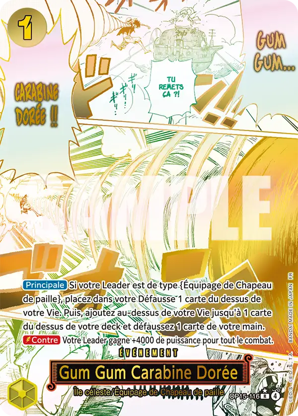 Gum Gum Carabine Dorée