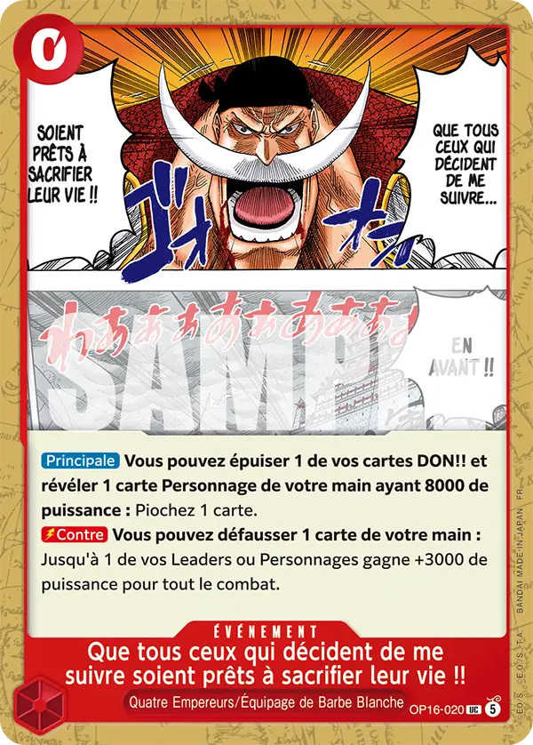 Que tous ceux qui décident de me suivre soient prêts à sacrifier leur vie !!