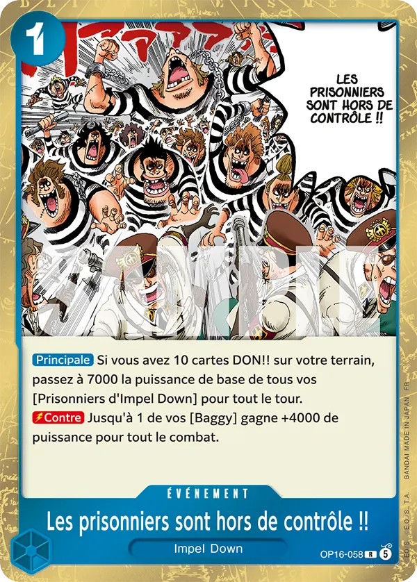 Les prisonniers sont hors de contrôle !!