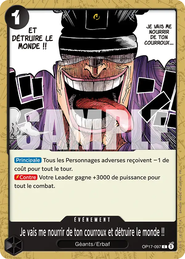 Je vais me nourrir de ton courroux et détruire le monde !!