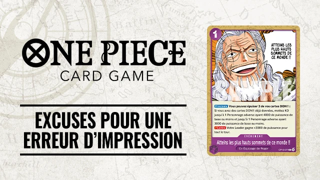Excuses concernant les errata et la révision du texte d’effet de carte a été mis à jour.