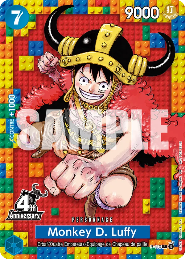 Carte promotionnelle P-110 Monkey D. Luffy événement OP-17