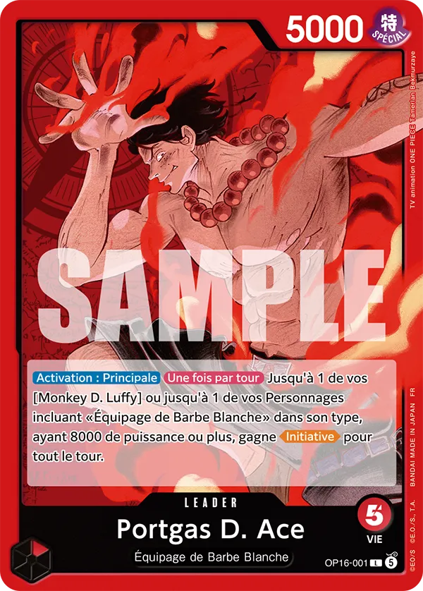 Image de la carte OP16-001 Portgas D. Aceの詳細を表示する