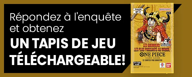 Répondez à l'enquête et obtenez un tapis de jeu téléchargeable !