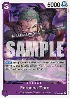 Image de la carte OP09-076 Roronoa Zoro